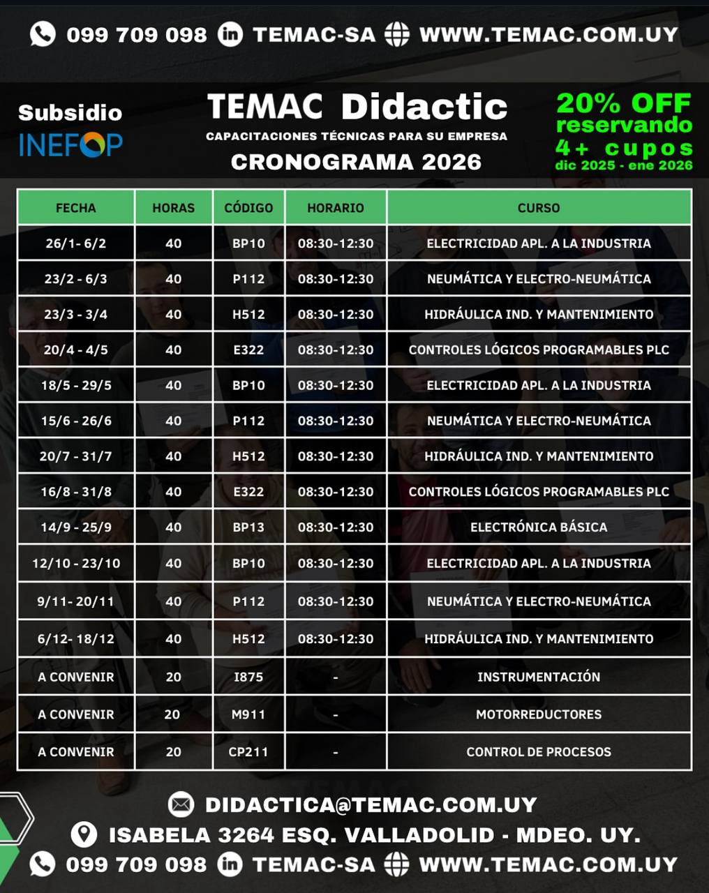 CURSOS TÉCNICOS EN URUGUAY - CAPACITACIONES EN INDUSTRIA