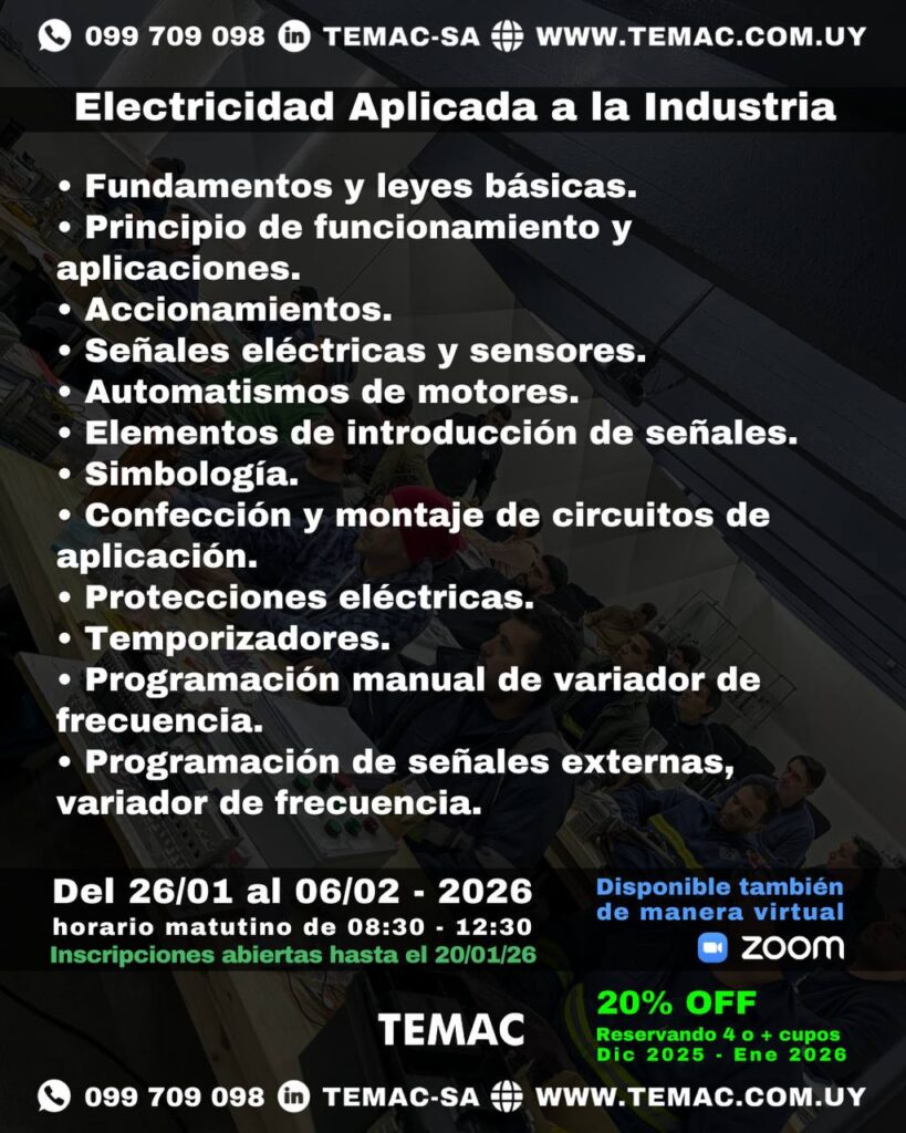 ELECTRICIDAD ELECTRICISTA INDUSTRIA URUGUAY