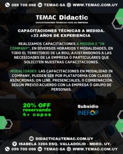 Capacitación técnica en Hidráulica Industrial y Mantenimiento dictada por TEMAC S.A., disponible en modalidad presencial y virtual.