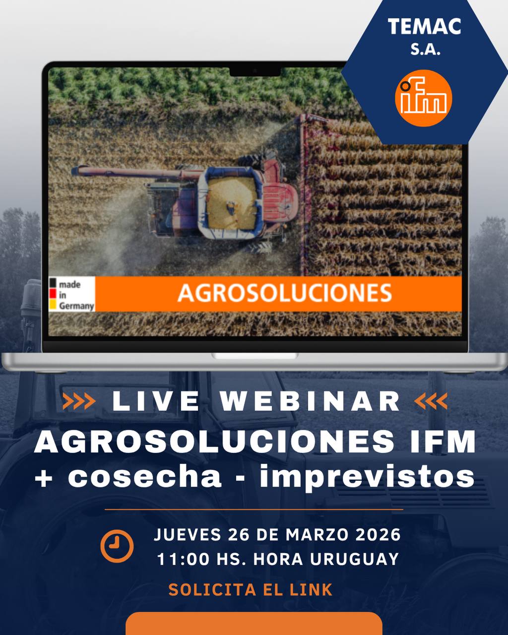 Webinar agrosoluciones TEMAC S.A. sobre sensores y automatización en el agro