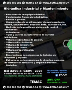 Capacitación técnica en Hidráulica Industrial y Mantenimiento dictada por